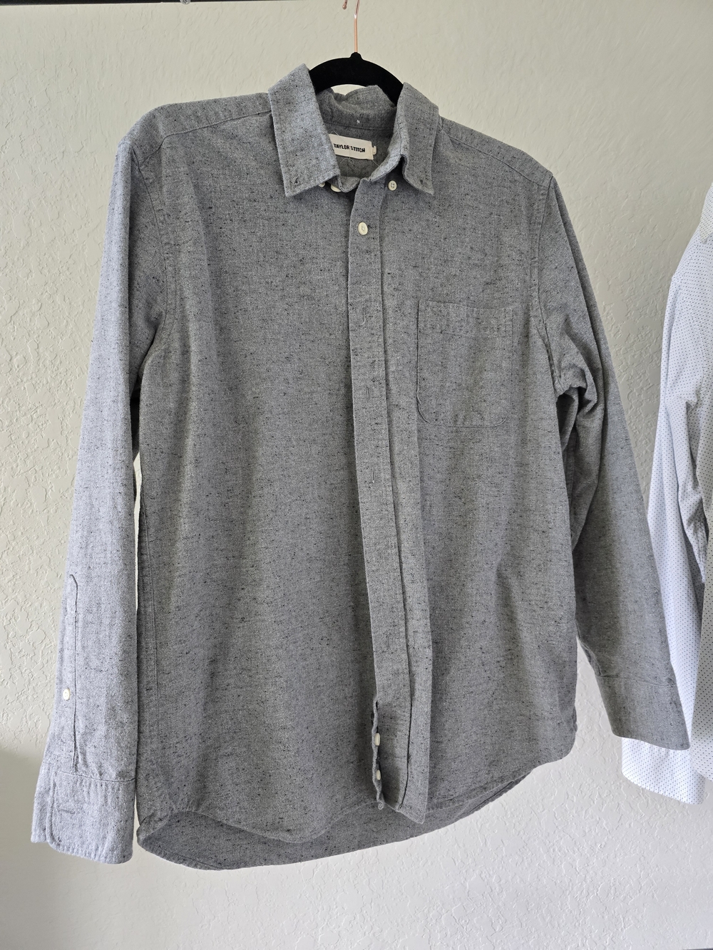 Taylor Stitch Heather Gray Long-Sleeve Button-Down Shirt